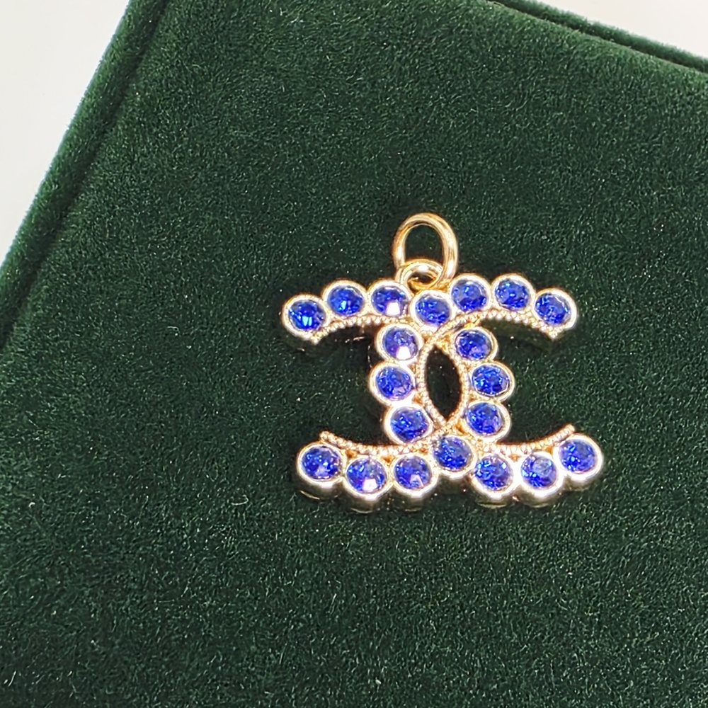 CHANEL Blue Gemstone Pendant
